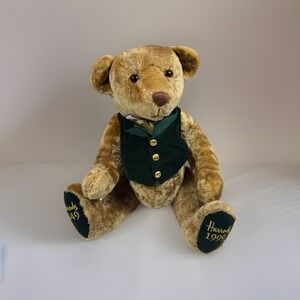 Vintage Harrod's 150th Anniversary Teddy Bear 1849 1999 Green Vest